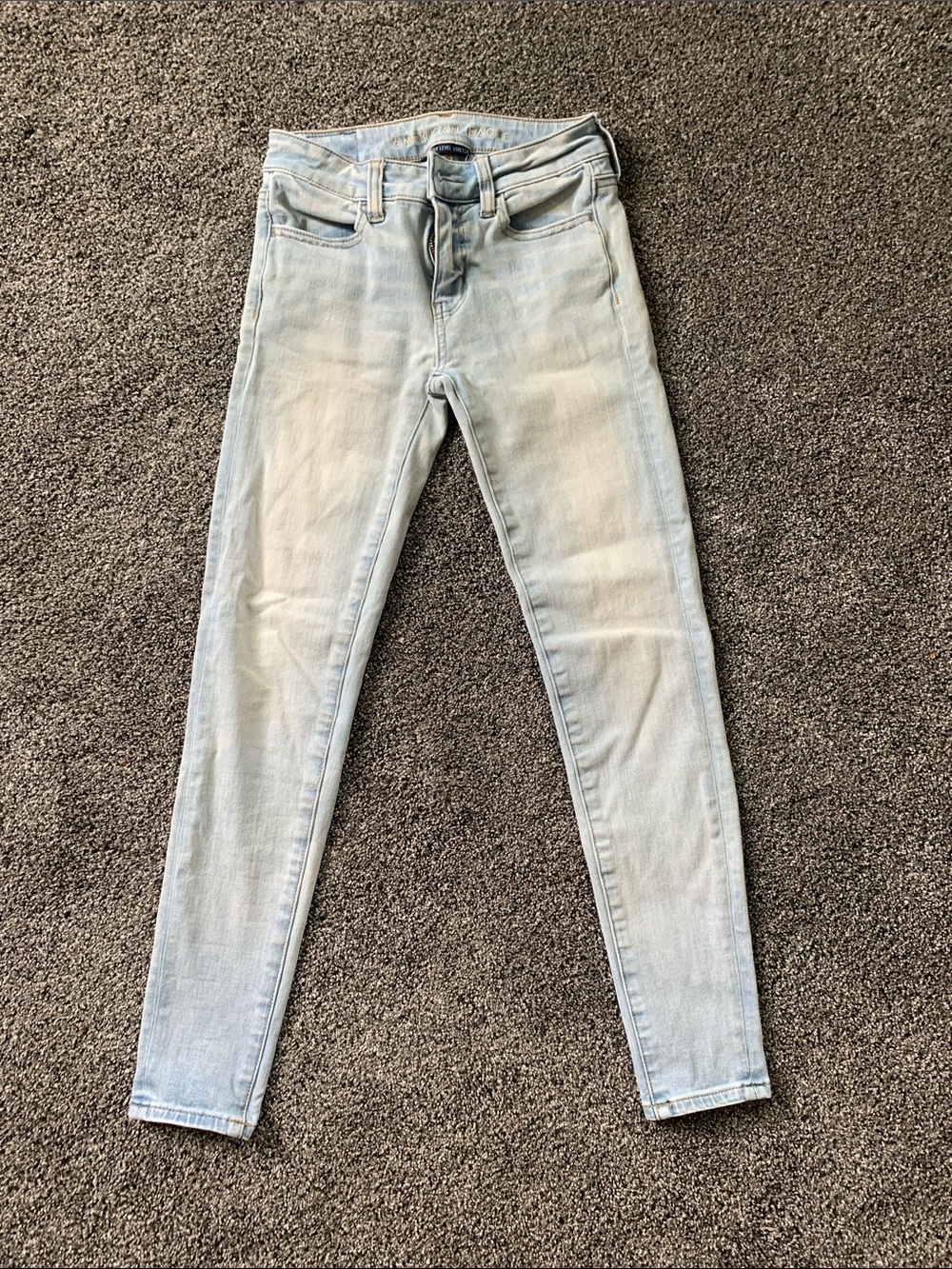 American Eagle Outfitters Light Wash Short Skinny Jeans - Light Blue